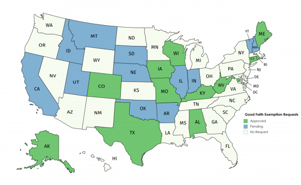 good faith exemption requests
